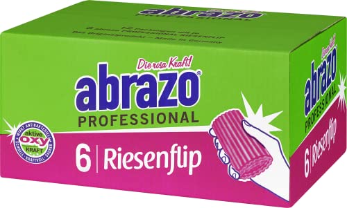 abrazo Professional Riesenflip - 72 Reinigungskissen, 12x6 STK. - Profi Spülschwamm m. Seife, Küchenschwamm, Reinigungsschwamm, Fettlöser, Reiniger