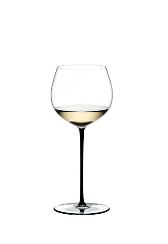 Riedel Fatto A Mano Old World Weinglas im Eichenfass gereifter Chardonnay (Oaked Chardonnay) schwarz