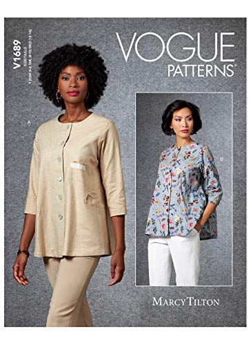 Vogue Pattern V1689Y Damenjacke Y (XSM-SML-MED), Papier, verschieden