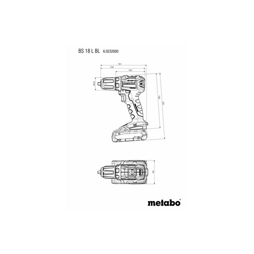 METABO Akku-Bohrschrauber »BS 18 L BL«, 18 V, ohne Akku, mit Koffer - gruen