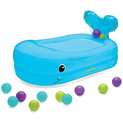 Infantino 205016 Whale bubble ball inflatable bath tub, blau