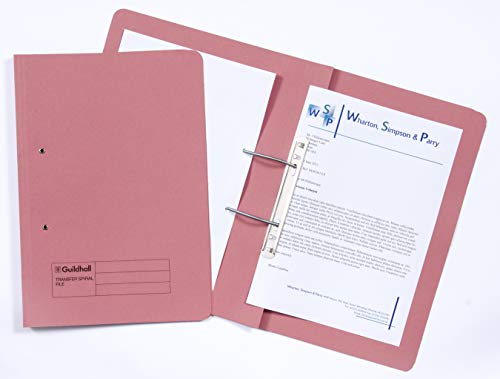 Guildhall Schnellhefter stark 420 g/m² Kapazität 38 mm Folio-Format 25 Stück rosa