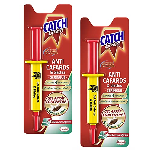 CATCH-LOT DE 2 seringues - Gel Anti cafards- Insecticide
