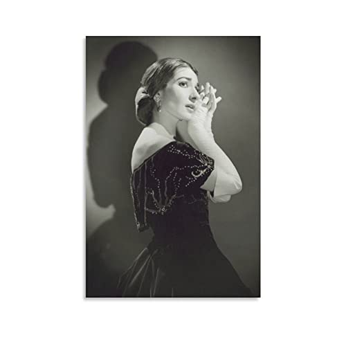 AIPHE Kunstwerk Malerei Leinwanddrucke Die Sopranistin Maria Callas Klassiker Poster Wand Kunstwerke Schlafzimmer Wohnzimmer Dekor 60x90cm Kein Rahmen