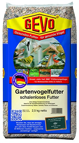 Gevo Gartenvogelfutter | 2,5kg schalenloses Gartenfutter für Wildvögel