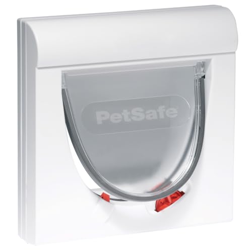 PetSafe Staywell Magnetische Katzenklappe Klassik mit 4 Verschlussoptionen, Für Katzen bis zu 7 kg geeignet, Weiß
