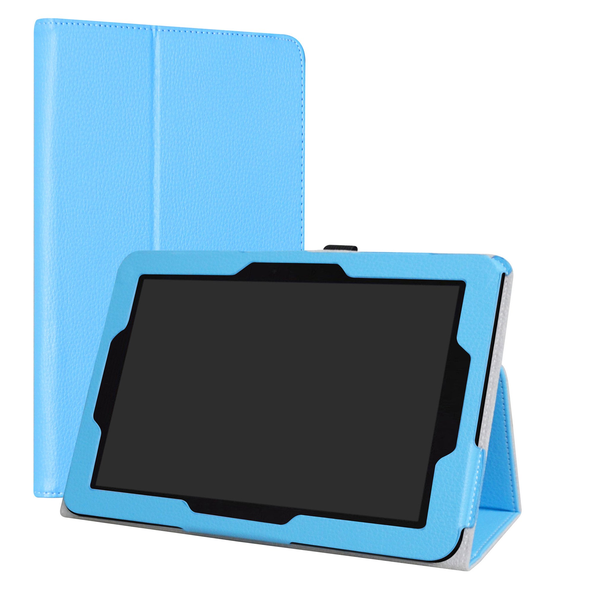 liushan PU Leder Slim Faltbar Stand Cover für 25,7 cm Verizon Ellipsis 10 Android Tablet blau hellblau