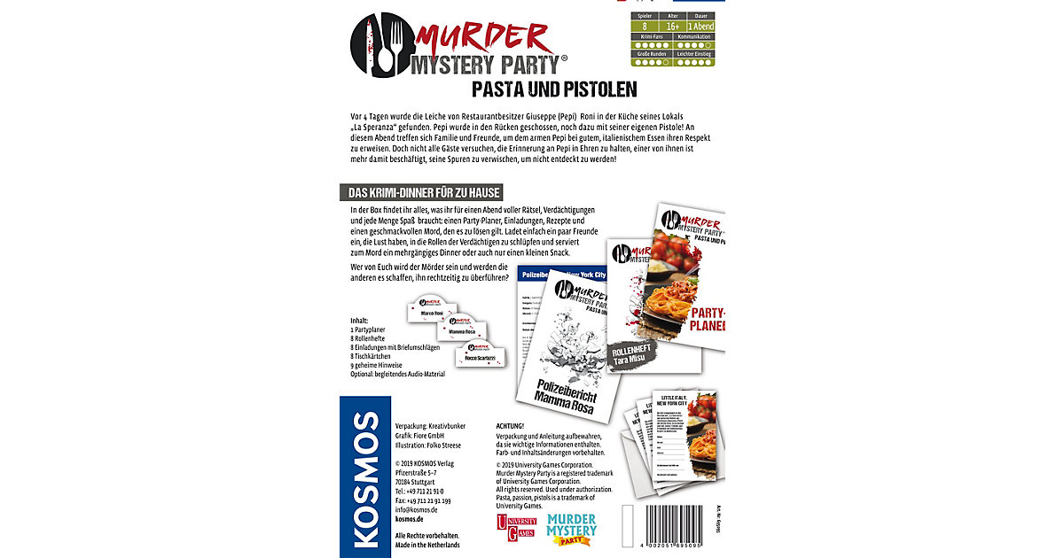 Murder Mystery Party - Pasta & Pistolen 2