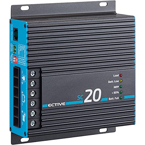 ECTIVE 20A 240Wp/480Wp MPPT Solar-Laderegler für 12V/24V Versorgungsbatterien SC 20 in 4 Varianten