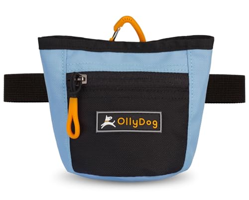 OllyDog Goodie Leckerlibeutel Hund Leckerlibeutel Taillengürtelclip für freihändiges Training, Magnetverschluss, Hundetraining und Verhaltenshilfen, Drei Tragemöglichkeiten (Maui Blau)
