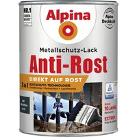 Alpina Metallschutz-Lack Anti-Rost 2,5 l, anthrazit, matt