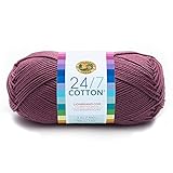 Lion Brand Yarn Company Cotton Yarn, 100 Percent Cotton, Lilac,15.24x6.35x6.35 cm