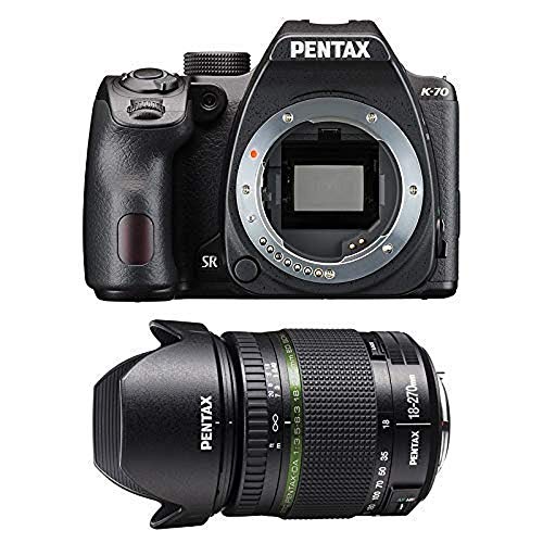 Pentax K-70 Gehäuse (24 Megapixel, 3 Zoll Display, Live-View, Full HD, Pixelshift), inklusiv smc DA 18-270 mm F3.5-6.3 SDM