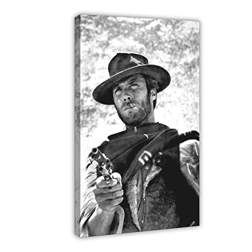 XXJDSK Foto Auf Leinwand Schauspieler Clint Eastwood 5, Gemälde für Wohnzimmer, Schlafzimmer 60x80cm Kein Rahmen