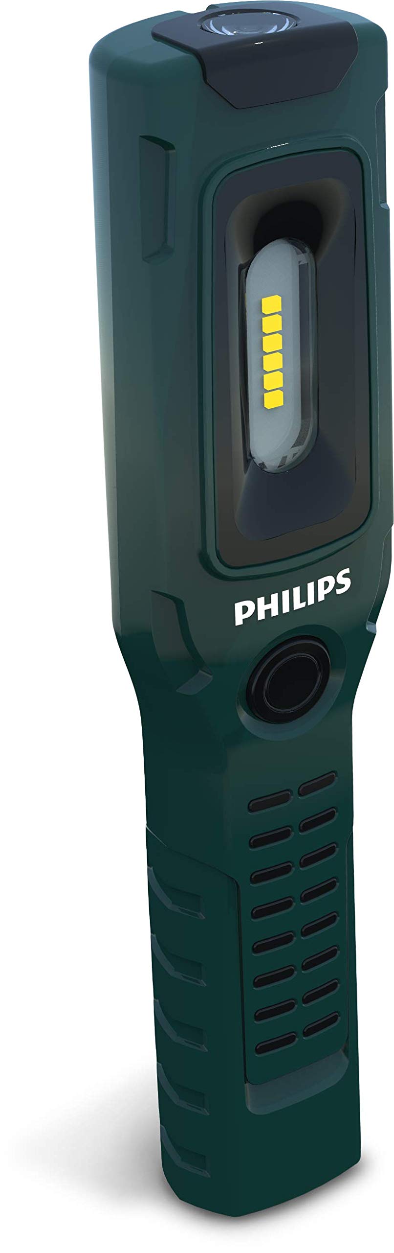Philips EcoPro40 LED-Arbeitsleuchte, robuste wiederaufladbare Werkstattlampe, Handlampe, 300lm, schwenkbar