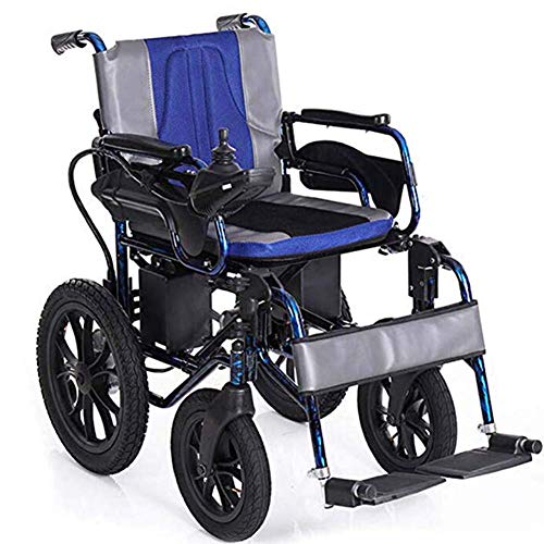 GAXQFEI Elektro-Rollstuhl, faltbar und Licht Rollstuhl intelligente automatische Elektro-Rollstuhl Sitzbreite 41 cm, Gewicht 100 kg Lagerung