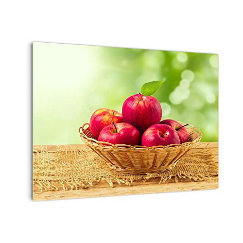 DekoGlas Küchenrückwand 'Apfelkorb' in div. Größen, Glas-Rückwand, Wandpaneele, Spritzschutz & Fliesenspiegel