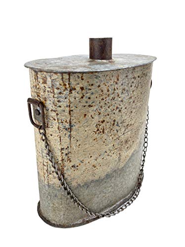 Crispe home & garden Rustikale Deko Blechflasche – Vintage Vase aus Metall – Maße (HxBxT) 20 x 18 x 10 cm