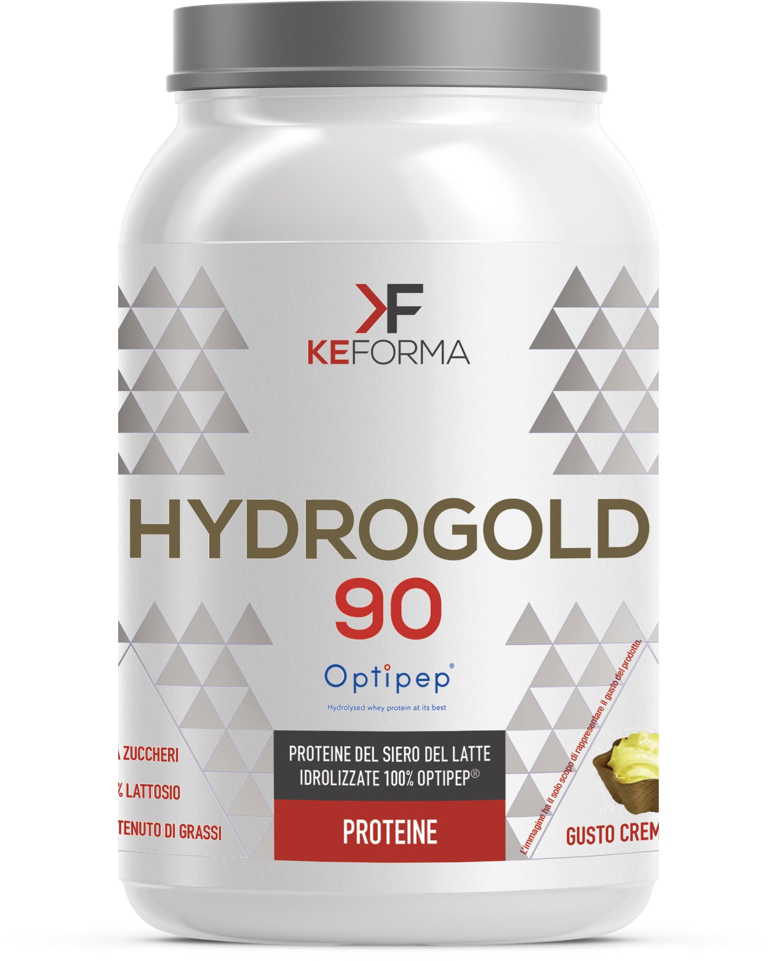 KeForma HYDROGOLD 90 Optipep Protein Serum etwas Milch Säuerungsmittel 100% Optipep - 900 g. Geschmack schwarz Chocolate