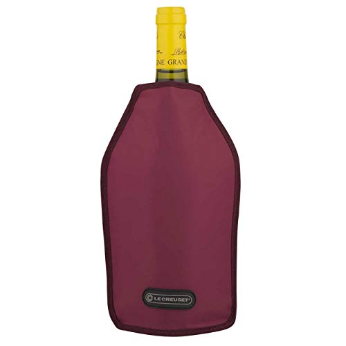 Le Creuset WA-126 Tragbarer Flaschenkühler, für Wein oder Champagner, Wasserabweisender Stoff, burgundy