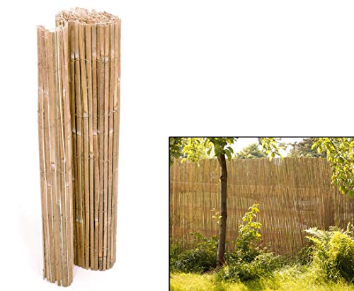 Split Bambusmatte 150 x 300cm - Sichtschutzmatte aus gespaltenen Bambusrohren 1,5 x 3m