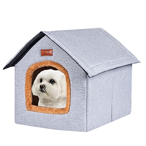 Pomurom Hundehütte Indoor | Tragbares Katzen-Hundebett für Zuhause, Reisen, Camping - Sicheres Haustierhaus und Haustierunterstand für Ihre Katzen oder kleinen Hunde, damit sie warm und trocken