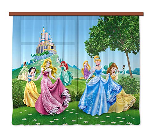 Gardine/Vorhang FCS xl 4319 Kinderzimmer Disney Princess Prinzessin