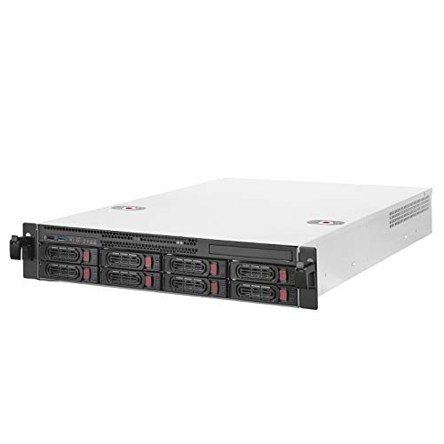 Silverstone SST-RM22-308 - 2U Rackmount Server Gehäuse, unterstützt 8X 2.5/3.5" SAS/SATA HDD/SSD mit Mini-SAS-HD-SFF-8643-12-Gb/s-Schnittstelle