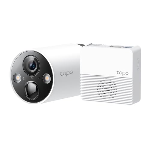 TP-Link Tapo C420S1 Überwachungskamera innen & außen, 2K hohe Auflösung,180 Tage Akkulaufzeit,Vollfarb-Nachtsicht, AI, microSD-Karte&Cloud-Speicher, 1 Cam mit Hub