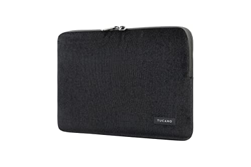 Tucano Second Skin Velluto, Schutzhülle, Notebook Sleeve aus Cordsamt und Neopren, MacBook Pro 14 Zoll, schwarz