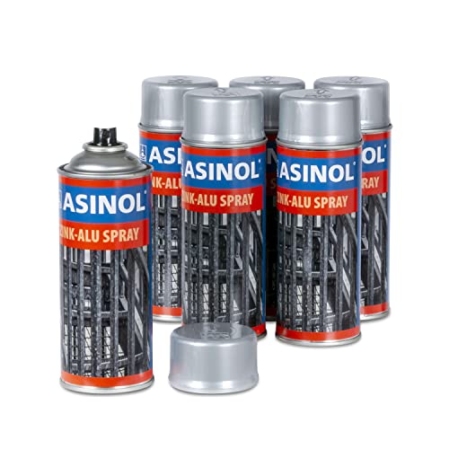 6 STK. ASINOL Zink-Alu Spray 400 ml Korrsionsschutz Grundierung Zinkspray