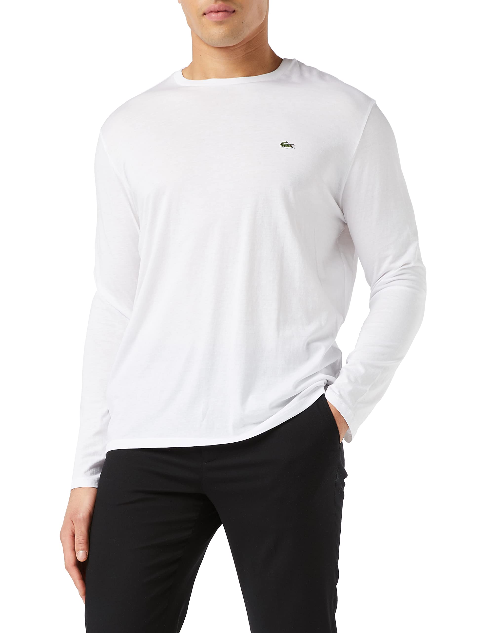 Lacoste Herren T-Shirt TH6712, Weiß (Blanc), X-Large (Herstellergröße: 6)