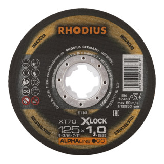 RHODIUS ALPHAline XT70 X-LOCK Extradünne Trennscheibe 115 x 1,0 x 22,23 mm