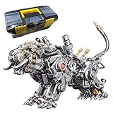 GOUX 3D Metall Puzzle, 3D Tiger Puzzle Modellbausatz 3D Puzzle Erwachsene, 700+ Teile DIY Laserschnitt Metall Modell Bausatz für Erwachsene und Kinder