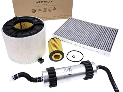 Original Inspektionspaket Filter Kompatibel mit A4 (8W) A5 (F5) Q5 (FY) 2.0L TDI Diesel Motor Service Motorfilter 4-teilig