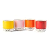 Copenhagen design Pantone Thermo Cup Mix Set of 4 (in giftbox) -Yellow, Red, Orange, L. Pink, One Size