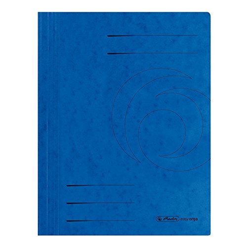 herlitz 10902989 Spiralhefter A4 Quality, blau, kaufmännische Heftung, 25 Stück