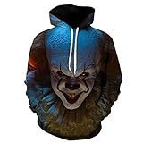 Amerian It Horror Movie Hoodie Kapitel 2 3D Druck Sweatshirt Herren S Casual Sweatshirt It Chucky Pennywise Cosplay Sweatshirt, a25, M