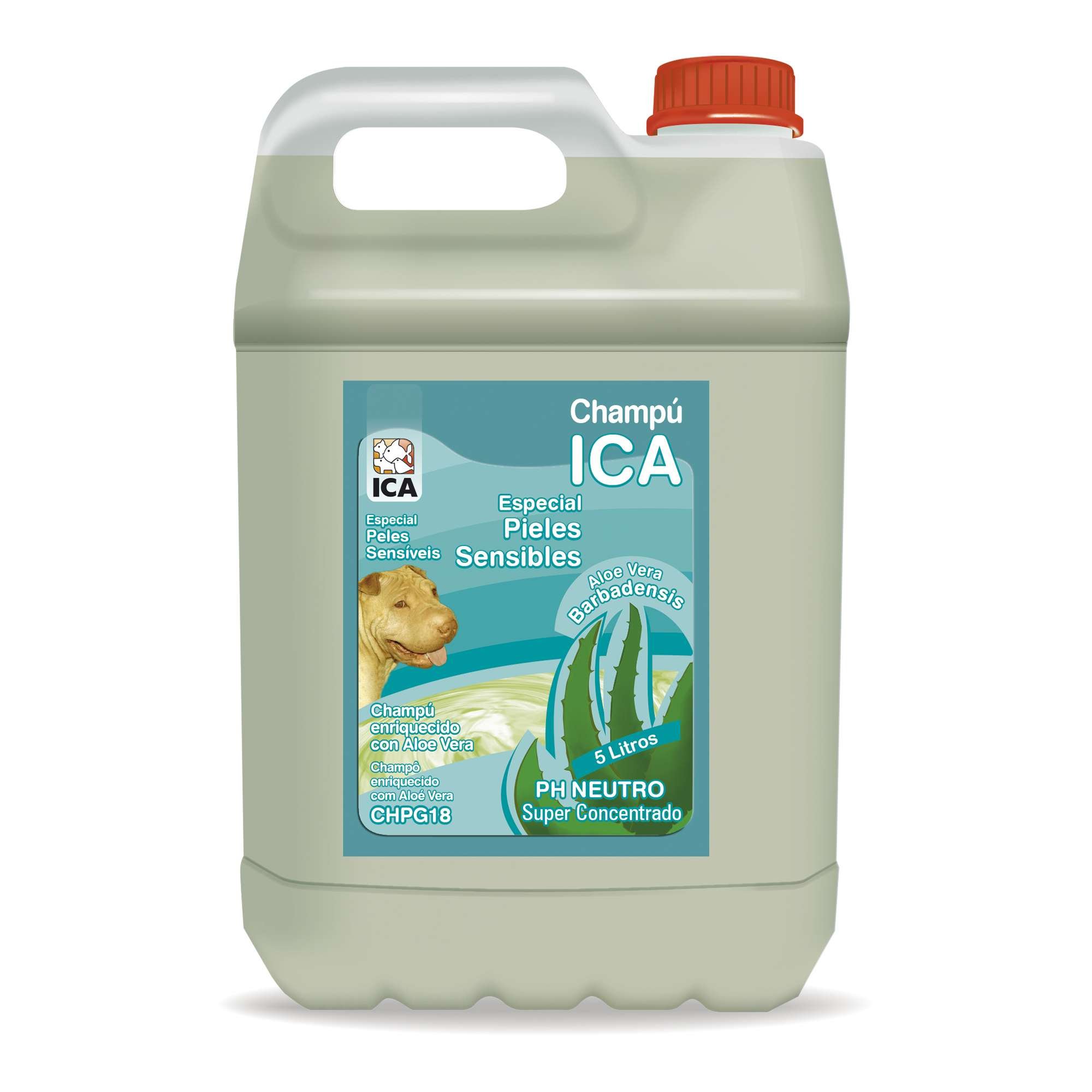 ICA chpg18 Shampoo für empfindliche Haut mit Aloe Vera für Hunde