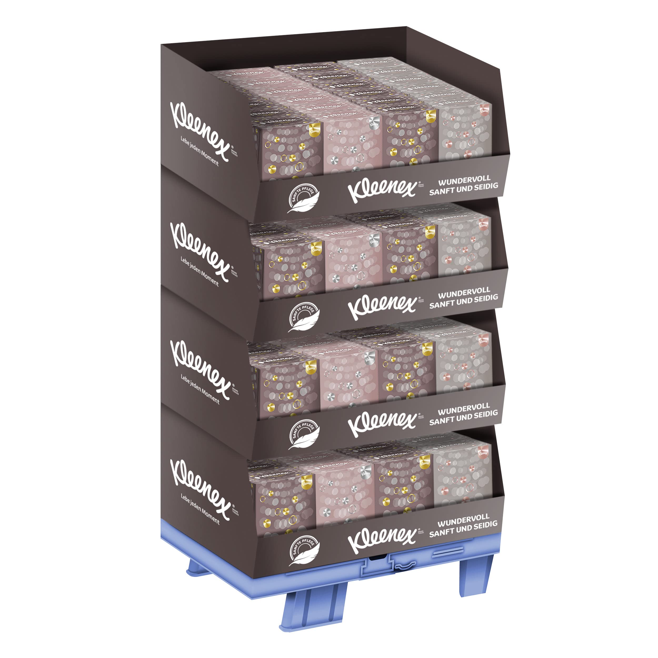 Kleenex Ultra Soft-Box Kosmetiktücher, Würfel-Display, 96 x 48 Tücher, Aufsteller aus Karton