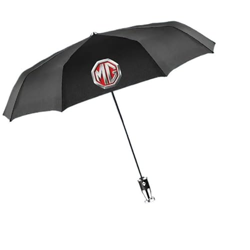 GDFEH Auto Regenschirm für MG ZS 2020-2023, Regenschirm Winddicht und Sturmfest Taschenschirm mit Auf-Zu-Automatik Kompakt Reise Faltbarer Regenschirm Autozubehör,A