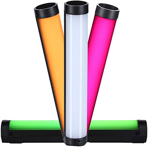Rollei Lumis I-Light RGB LED Stablicht. Stab-LED Leuchte mit 110 LEDs(44 Kaltweiss,44 Warmweiss,22 RGB) und 7,5Watt Leistung, Akku Stab-Lampe mit bis zu 3,5 Stunden Dauerbetrieb