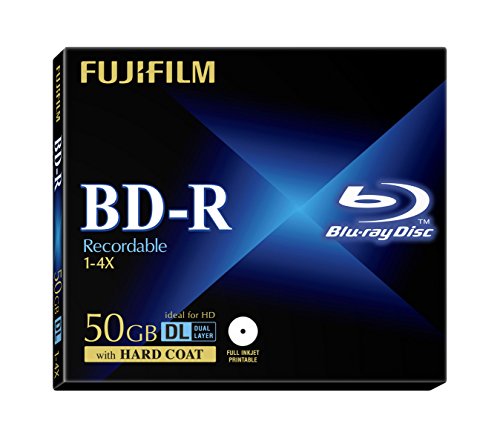 Fuji 50 GB 1–4 X Blu-Ray BD-R Disc in Jewel Case (5 Stück)