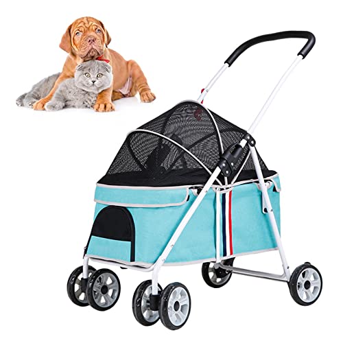 Katzen-/Hunde-Kinderwagen – zusammenklappbarer Regenschutz für kleine Hunde und Katzen | Reisewagen – Traglast bis 20 kg | ultimativer Komfort und Komfort