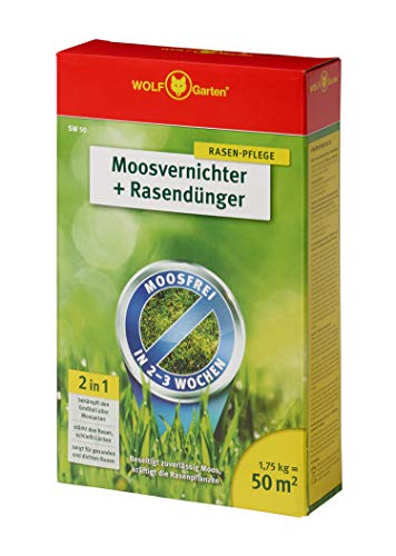 WOLF Garten WOLF-Garten - Moosvernichter und Rasendünger - SW 50 - 1,75 kg für 50 m² - 3841010