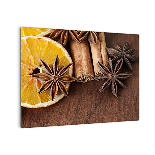 DekoGlas Küchenrückwand 'Zimt & Orange' in div. Größen, Glas-Rückwand, Wandpaneele, Spritzschutz & Fliesenspiegel