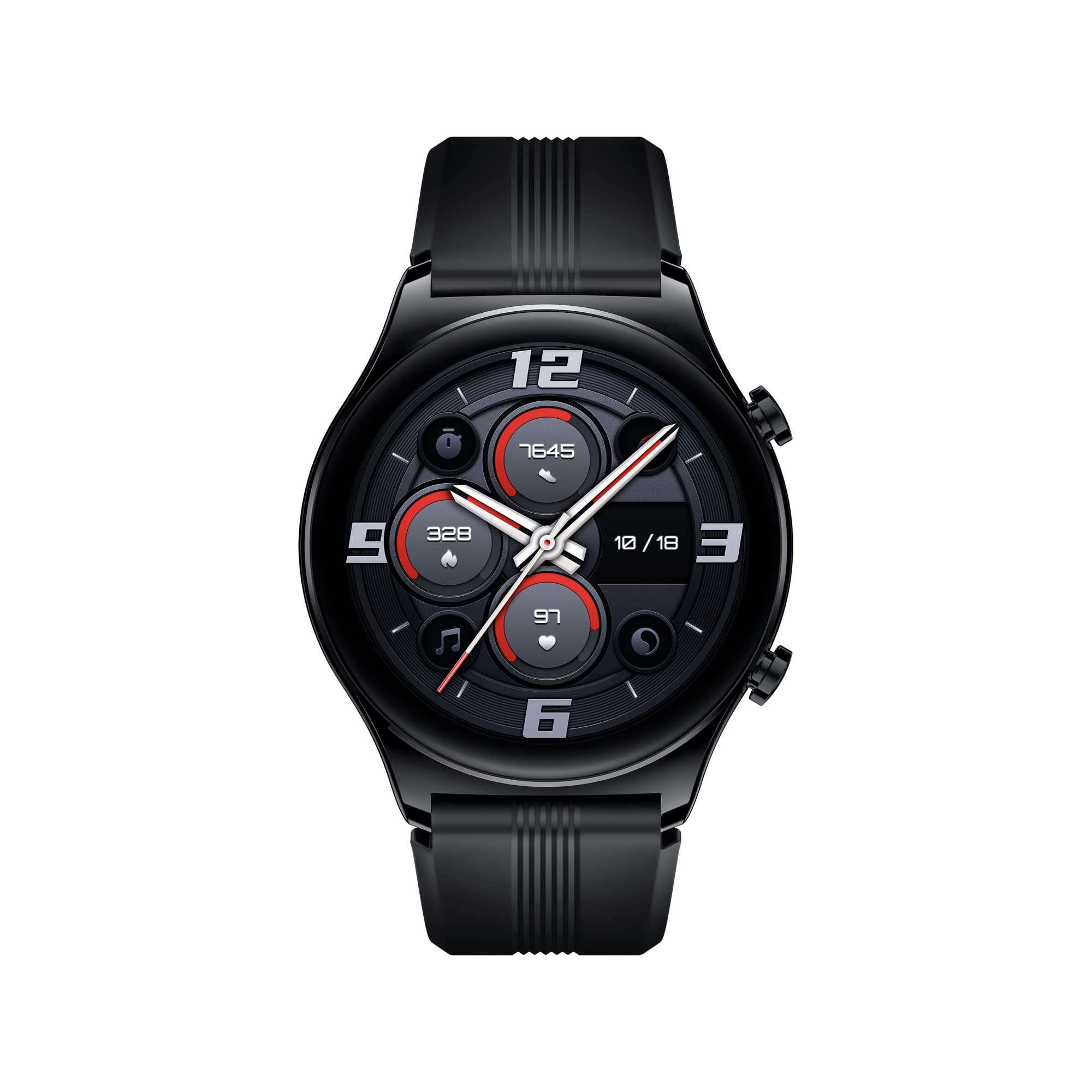 HONOR Watch GS 3, SmartWatch mit 1,43" AMOLED Touchscreen, Fitness Watch mit Herzfrequenzmesser, Schlaf- und Blutsauerstoff-Überwachung für Android, GPS, 14 Tage Akkulaufzeit, Midnight Black
