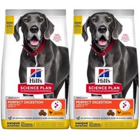 Hill's Science Plan Perfect Digestion Adult Large Breed mit Huhn und Reis 2x14 kg