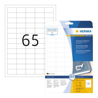 HERMA Etikett Movables 4212 38,1x21,2mm weiß 1.625 St./Pack.