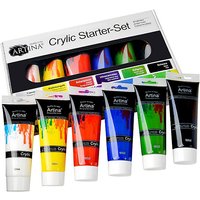 Artina Crylic 10 x 120ml Acrylfarben Set 10 Farben hochwertige Künstlerfarben Farbset Hobby-Künstler & Profis